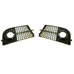 Entourage de grille de phare antibrouillard de pare-chocs sans garniture chromée - Ensemble de deux pièces d'origine Audi 8J08