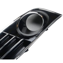 Grille de phare antibrouillard gauche de pare-chocs coté conducteur en noir brillant - Pièces d'origine Audi 4H0807679HT94
