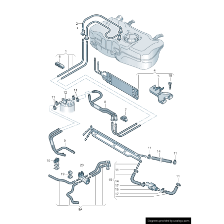 Capteur de température du carburant diesel - Pièces d'origine Audi 038906081B
