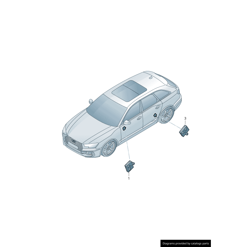 Unité de commande de la porte conducteur - Pièces d'origine Audi 4M0959793H