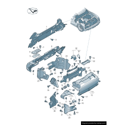 Déflecteur de chaleur moteur pour pare-chocs - Pièces d'origine Audi 4S0825715A
