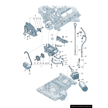 Jauge d'huile moteur - Pièces d'origine Audi 06C115611K Jauge d'huile moteur - Pièces d'origine Audi 06C115611K