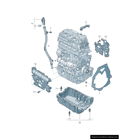 Goupille de verrouillage d'huile moteur - Pièces d'origine Audi 03L115418A Goupille de verrouillage d'huile moteur - Pièces d'origine Audi 03L115418A