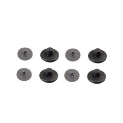 Attaches de tapis de sol, supports de moquette, couvercles de fixation 4+4 pièces noires - Pièces d'origine Audi 4x8E0864227.