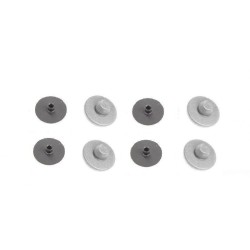 Attaches de tapis de sol, couvre-supports de tapis, 4 pièces grises - Pièces d'origine Audi 4X8E0864227/4X8E08642291CT.