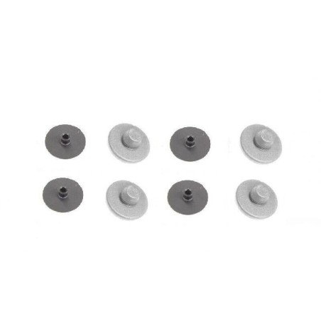 Attaches de tapis de sol, couvre-supports de tapis, 4 pièces grises - Pièces d'origine Audi 4X8E0864227/4X8E08642291CT. Attaches de tapis de sol, couvre-supports de tapis, 4 pièces grises - Pièces d'origine Audi 4X8E0864227/4X8E08642291CT.