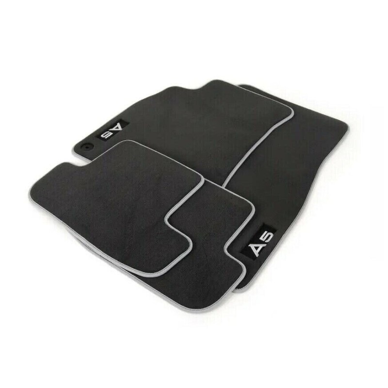 Tapis de sol en textile noir avant et arrière LHD - Pièces d'origine Audi 8T1061270MNO