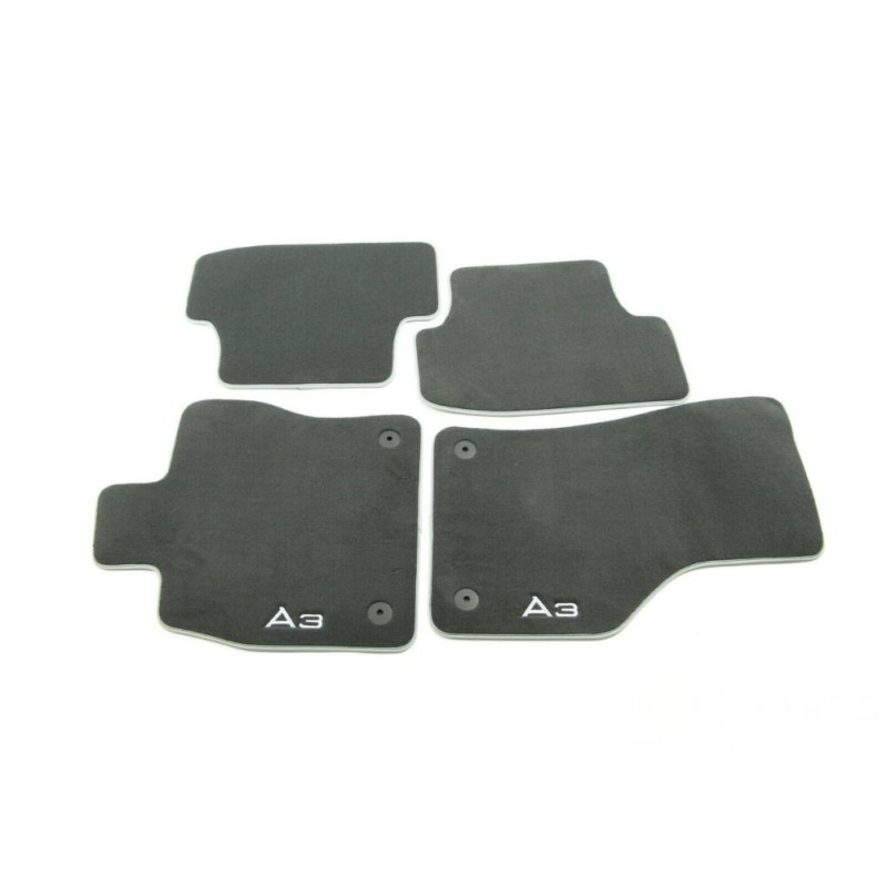 Tapis de sol en textile noir premium avant et arrière Lhd - Pièces d'origine Audi 8V1061271BMNO