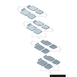 Ensemble de tapis de sol Sabre noir avant et arrière 4 pièces RHD - Pièces d'origine Audi 4F2061275PMNO.