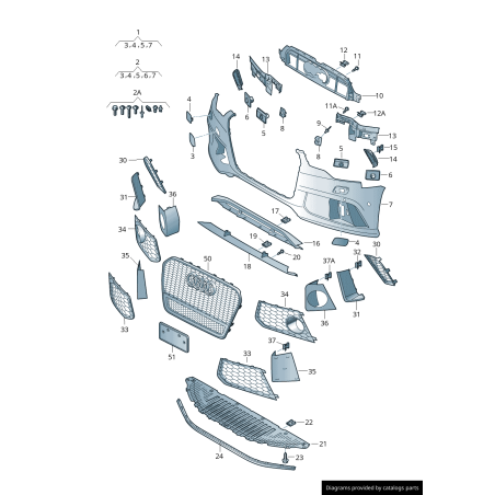 Couverture d'insertion avant noire brillante gauche coté conducteur - Pièces d'origine Audi 4G0807795T94 Couverture d'insertion avant noire brillante gauche coté conducteur - Pièces d'origine Audi 4G0807795T94