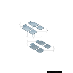 Tapis de sol en caoutchouc noir avant Rhd - Pièces d'origine Audi 8V2061501041