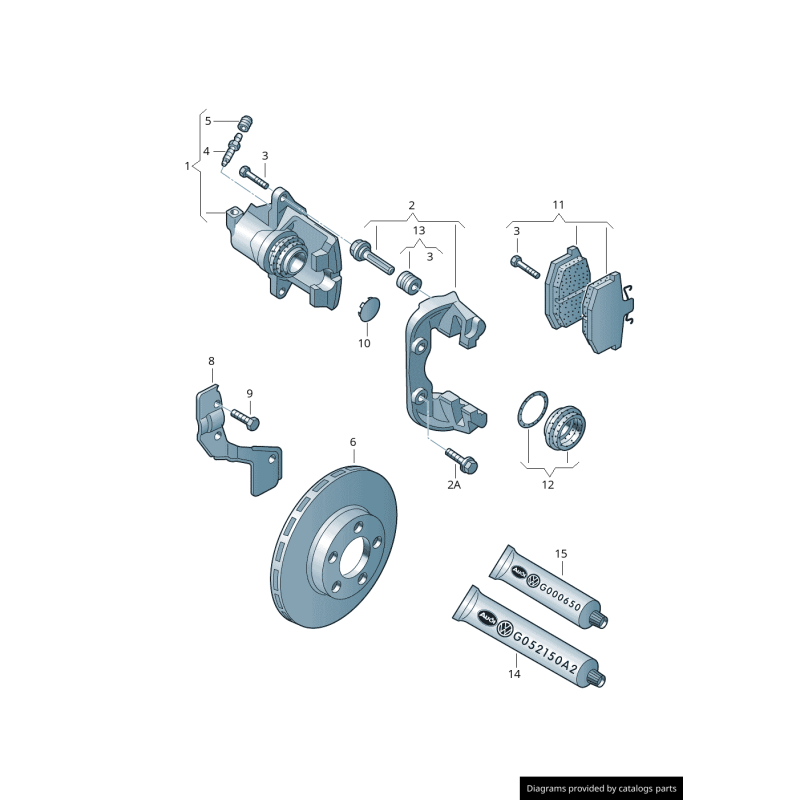 Plaque de protection de frein avant gauche - Pièces d'origine Audi 8E0615311A