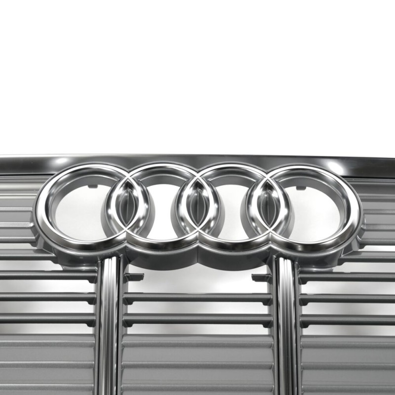 Calandre de radiateur centrale de pare-chocs avant en gris platine - Pièces d'origine Audi 4KE8536513DA