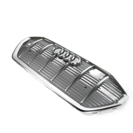 Calandre de radiateur centrale de pare-chocs avant en gris platine - Pièces d'origine Audi 4KE8536513DA Calandre de radiateur centrale de pare-chocs avant en gris platine - Pièces d'origine Audi 4KE8536513DA