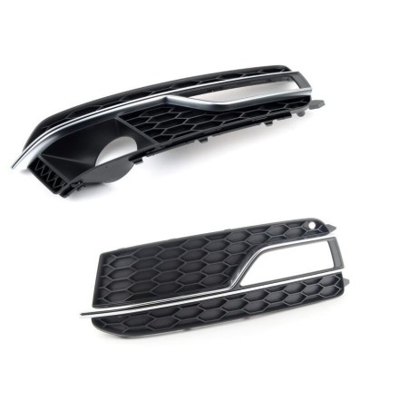 Grille de feux antibrouillard de pare-chocs avant paire gauche et droite - Pièces d'origine Audi 8T0807681M01C/8T0807682N01C Grille de feux antibrouillard de pare-chocs avant paire gauche et droite - Pièces d'origine Audi 8T0807681M01C/8T0807682N01C