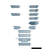 Grille de phare antibrouillard avant pour pare-chocs paire gauche droite - Pièces d'origine Audi 8P0807681D/8P0807682C Grille de phare antibrouillard avant pour pare-chocs paire gauche droite - Pièces d'origine Audi 8P0807681D/8P0807682C