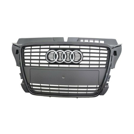 Grille de pare-chocs avant noir - Pièces d'origine Audi 8P0853651QVMZ Grille de pare-chocs avant noir - Pièces d'origine Audi 8P0853651QVMZ