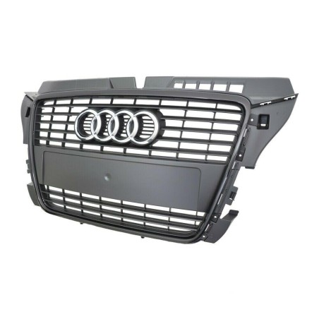 Grille de pare-chocs avant noir - Pièces d'origine Audi 8P0853651QVMZ Grille de pare-chocs avant noir - Pièces d'origine Audi 8P0853651QVMZ