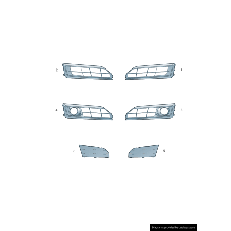 Grille de pare-chocs avant noire droite OS - Pièces d'origine Audi 4H0807680RT94 Grille de pare-chocs avant noire droite OS - Pièces d'origine Audi 4H0807680RT94