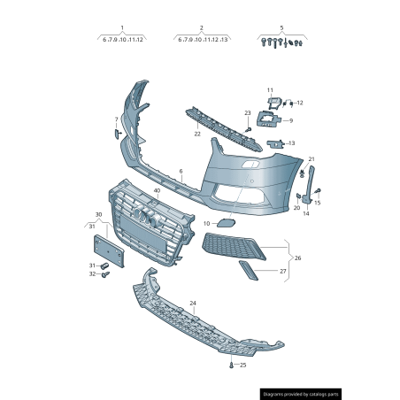 Grille de guide d'air avant gauche coté conducteur en noir brillant pour pare-chocs - Pièces d'origine Audi 8XA807647Y9B Grille de guide d'air avant gauche coté conducteur en noir brillant pour pare-chocs - Pièces d'origine Audi 8XA807647Y9B