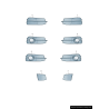 Ensemble de grille de guide d'air gauche et droit pour pare-chocs avant - Pièces d'origine Audi 4G0807682N9B9/4G0807681N9B9 Ensemble de grille de guide d'air gauche et droit pour pare-chocs avant - Pièces d'origine Audi 4G0807682N9B9/4G0807681N9B9