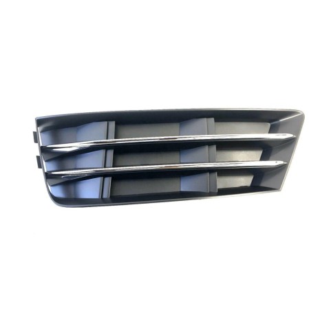 Grille de guide d'air inférieure avant gauche coté conducteur de pare-chocs avant chromé - Pièces d'origine Audi 8W0807681RRU6 Grille de guide d'air inférieure avant gauche coté conducteur de pare-chocs avant chromé - Pièces d'origine Audi 8W0807681RRU6