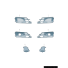 En français: Ensemble de grille de brouillard avant inférieur pare-chocs côté droit coté passager et côté gauche coté conducteur En français: Ensemble de grille de brouillard avant inférieur pare-chocs côté droit coté passager et côté gauche coté conducteur