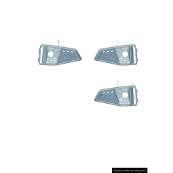 Grille de guide d'air inférieure droite de pare-chocs avant noir - Pièces d'origine Audi 8W0807682BAFUQ