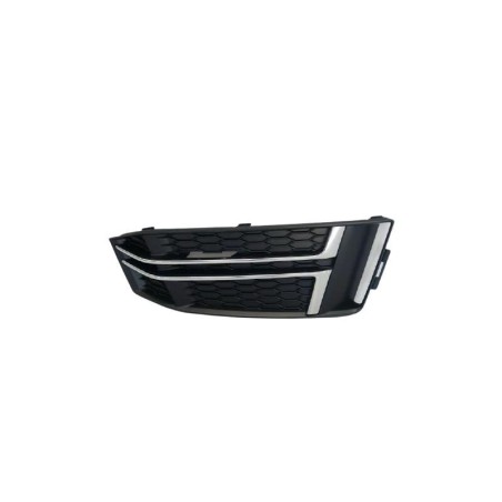 Grille de guide d'air inférieure droite avant avec chrome de pare-chocs - Pièces d'origine Audi 8W0807682FRU6 Grille de guide d'air inférieure droite avant avec chrome de pare-chocs - Pièces d'origine Audi 8W0807682FRU6