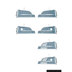 Grille d'aération gauche du pare-chocs avant coté conducteur - Pièces d'origine Audi 8W6807681KRU6