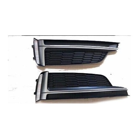 Ensemble de grille d'aération avant pare-chocs côté droit coté passager et côté gauche coté conducteur - Pièces d'origine Audi 8