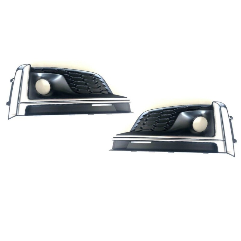 Ensemble de grille de brouillard avant pare-chocs coté passager droit coté conducteur gauche - Pièces d'origine Audi 8W6807682LR