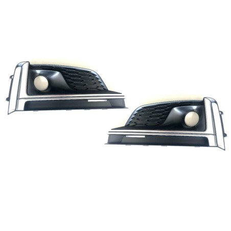 Ensemble de grille de brouillard avant pare-chocs coté passager droit coté conducteur gauche - Pièces d'origine Audi 8W6807682LR Ensemble de grille de brouillard avant pare-chocs coté passager droit coté conducteur gauche - Pièces d'origine Audi 8W6807682LR