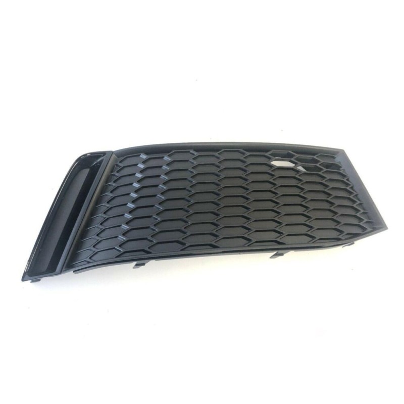 Grille de guide d'air avant droite coté passager en noir brillant pour pare-chocs avant - Pièces d'origine Audi 8XA807648Y9B.