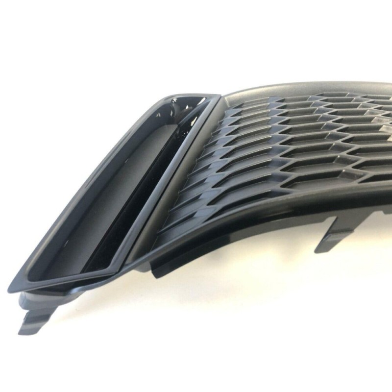 Grille de guide d'air avant droite coté passager en noir brillant pour pare-chocs avant - Pièces d'origine Audi 8XA807648Y9B.