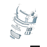 Cadre de calandre avant droit avec pare-chocs avant en chrome foncé brillant - Pièces d'origine Audi 4S0807682ARN4 Cadre de calandre avant droit avec pare-chocs avant en chrome foncé brillant - Pièces d'origine Audi 4S0807682ARN4