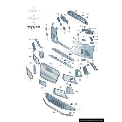 Capuchon de couverture d'œillet de crochet de remorquage de pare-chocs avant - Pièces d'origine Audi 4G0807241HGRU