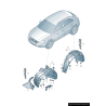 Garniture de couverture de l'arbre de transmission avant gauche coté conducteur - Pièces d'origine Audi 80A863187A Garniture de couverture de l'arbre de transmission avant gauche coté conducteur - Pièces d'origine Audi 80A863187A