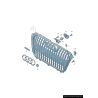 Calandre avant avec emblème en anneaux noirs - Pièces d'origine Audi 8T0853605T94 Calandre avant avec emblème en anneaux noirs - Pièces d'origine Audi 8T0853605T94