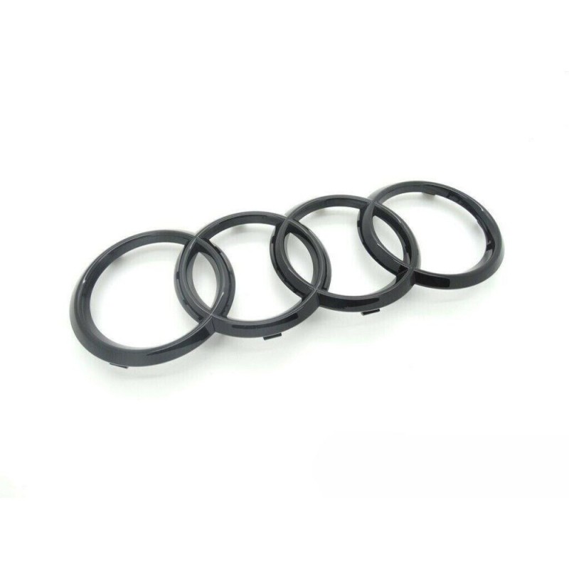 Emblème de logo noir brillant pour anneau de calandre avant - Pièces d'origine Audi 4H0853605BT94 Emblème de logo noir brillant pour anneau de calandre avant - Pièces d'origine Audi 4H0853605BT94