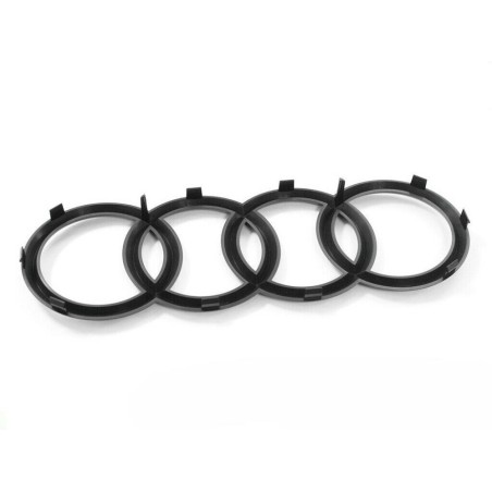 Emblème de logo noir brillant pour anneau de calandre avant - Pièces d'origine Audi 4H0853605BT94