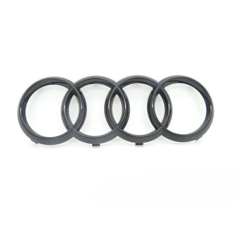 Emblème de logo noir brillant pour anneau de calandre avant - Pièces d'origine Audi 4H0853605BT94 Emblème de logo noir brillant pour anneau de calandre avant - Pièces d'origine Audi 4H0853605BT94