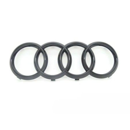 Emblème de logo noir brillant pour anneau de calandre avant - Pièces d'origine Audi 4H0853605BT94
