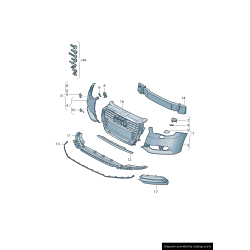 Clips de ressort de couverture de lave-glace de phare avant 2 pièces - Pièces d'origine Audi 8X0955339