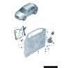 Régulateur de vitre latérale avant gauche côté conducteur - Pièces d'origine Audi 8U0837461 Régulateur de vitre latérale avant gauche côté conducteur - Pièces d'origine Audi 8U0837461