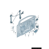 Régulateur de vitre avant gauche côté conducteur - Pièces d'origine Audi 8V4837461 Régulateur de vitre avant gauche côté conducteur - Pièces d'origine Audi 8V4837461