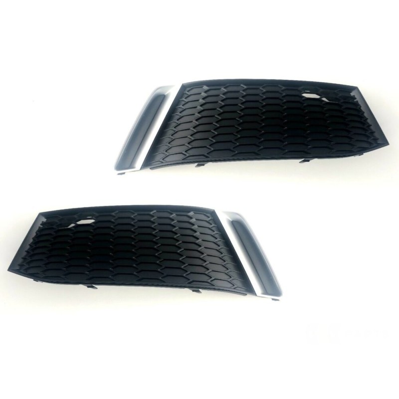 Grille de guide d'air en aluminium mat pour pare-chocs avant droit - Pièces d'origine Audi 8XA807648AP6