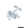 Support de plaque d'immatriculation avant avec remplissage sombre - Pièces d'origine Audi 8W0807287BRU6 Support de plaque d'immatriculation avant avec remplissage sombre - Pièces d'origine Audi 8W0807287BRU6