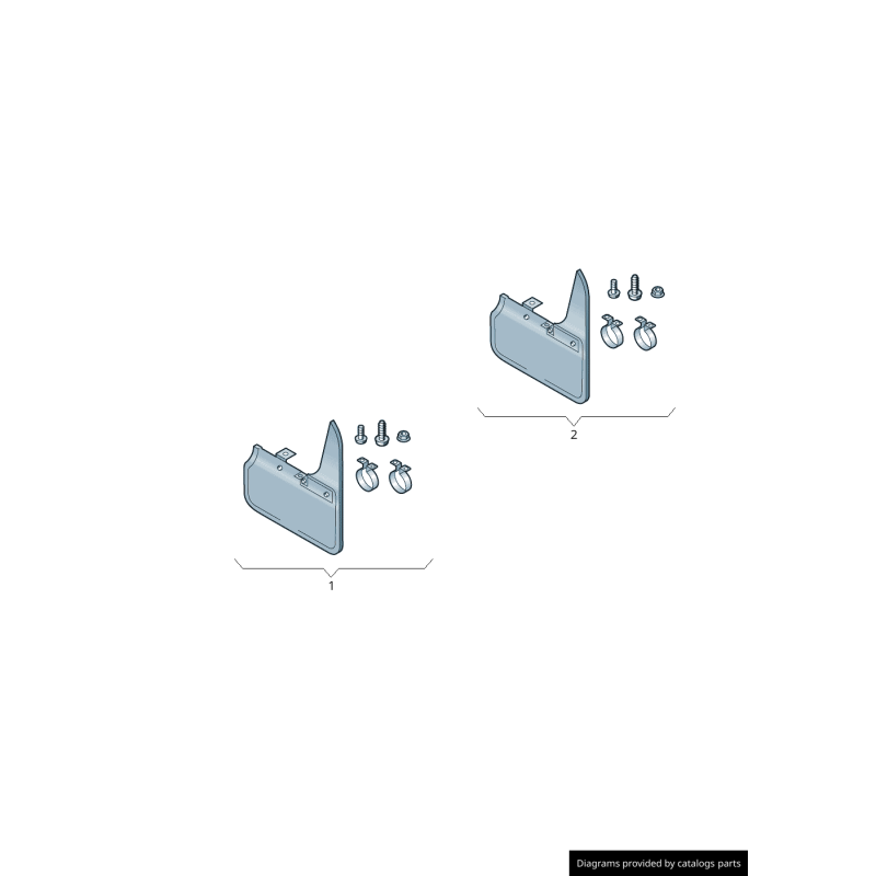 Ensemble de garde-boue avant - Pièces d'origine Audi 80A075111