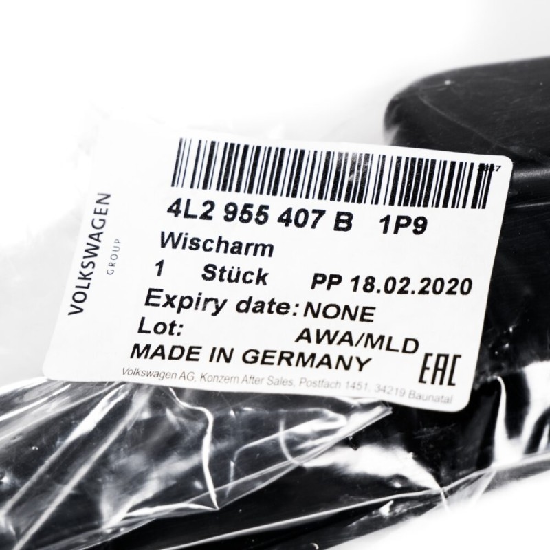 Bras d'essuie-glace avant côté passager Rhd - Pièces d'origine Audi 4L2955407B1P9